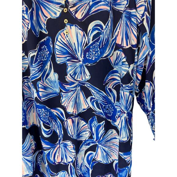 Lilly Pulitzer Twilight Blue Black Resort Scale Up Brynle Mini Dress Size XS - Picture 5 of 12